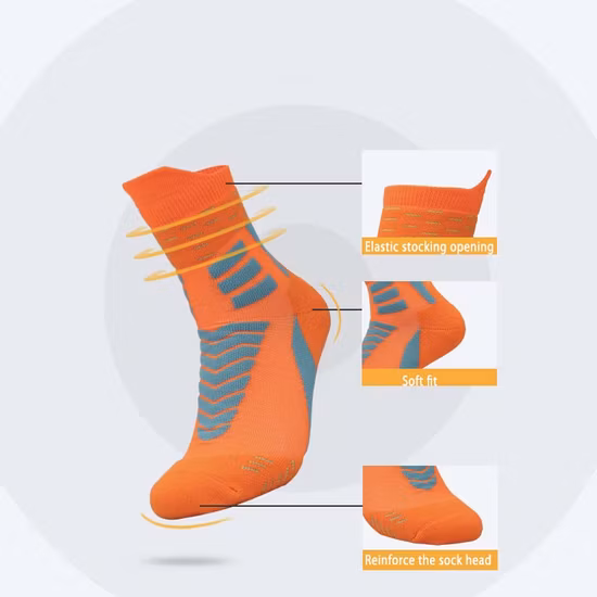 Crea il tuo logo Calzino da calcio personalizzato all'ingrosso in fabbrica Calzini da calcio sportivi antiscivolo a gamba lunga per adulti e bambini