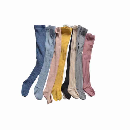 Collant morbidi per bambini Collant per bambina in cotone Collant lavorato a maglia per bambini